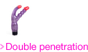 Double penetration vibrators