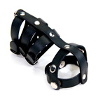 Leather cock & ball device