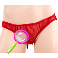 Silk thong with satin bow