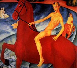 Bathing the red horse