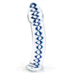 Inside out cyclone glass dildo