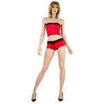 Strapless keyhole cami set