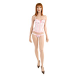 Polka dot passion corset with thong