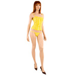 Lace up cami and thong set