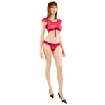 Mesh cami top with g-string