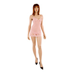 Lycra net chemise with panty