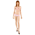 Sexy bustless bra with skirtini