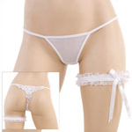 Honeymoon glamour thong and garter