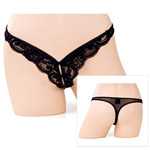 V-cut lace thong