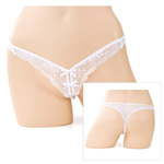 V-cut lace thong