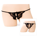 Lace crotchless panty