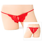 Lace crotchless panty
