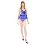 Sapphire mesh babydoll and g-string