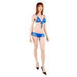 Turquoise bralette with skirtini