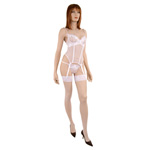 Iridescence bustier with thong