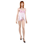 Pretty in pink babydoll and thong
