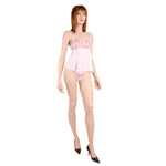 Pretty in pink camisole with thong