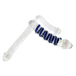 Reversed double penetration glass dildo gun