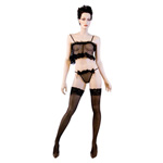 Lace ruffle babydoll set