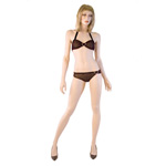 Flocked heart bikini