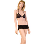 Boudoir rose lace set