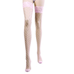 Lace top fence net stockings