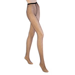 Back seam fishnet panythose
