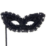 Ruffle masquerade mask