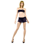 Erotique polka-dot tube top and mini set