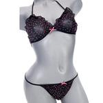 Erotique polka-dot bikini set
