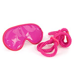 Japanese silk love rope cuffs and blindfold
