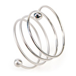 Silver spiral cock ring