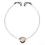Silver pearl nipple chain