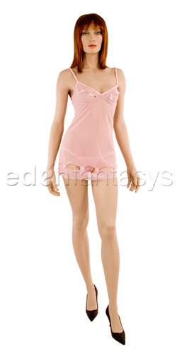 Lycra net chemise with panty