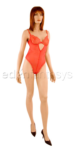 Knit chiffon teddy