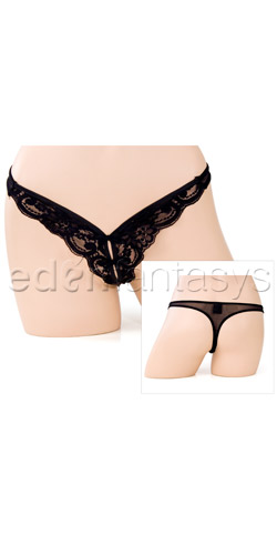 V-cut lace thong
