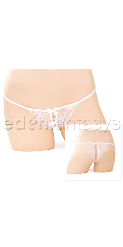 Lace crotchless panty