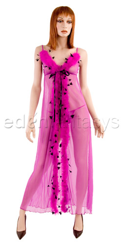 Flamingo gown with g-string