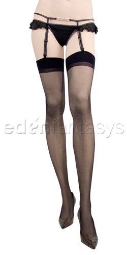 Rhinestone babe garter set