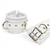 Luxe white ankle cuffs