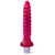 Vivid essentials vibrating ribbed swirl dong