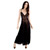 Black satin and lace gown