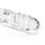 Clear spiral glass dildo with bumps probe