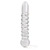 Swirl rib glass dildo probe