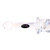 Rocky road glass dildo with handle