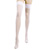 Lace top stockings with backseam