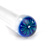 Flowered tickle tip head G-spot glass dildo wand