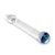 Flowered tickle tip head G-spot glass dildo wand