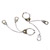 Silver handcuff nipple rings