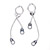 Silver handcuff nipple rings